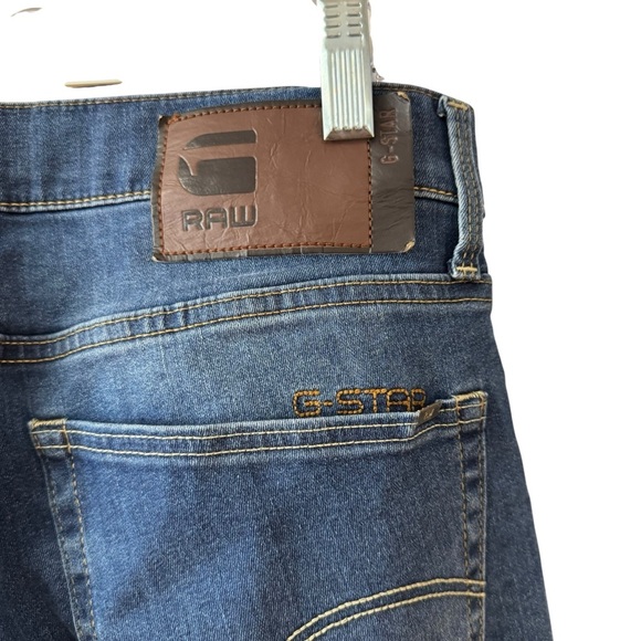 G-Star 3301 Slim Jeans Size 30x30 (30x29) Medium Wash Straight Leg Button Fly - Picture 4 of 11